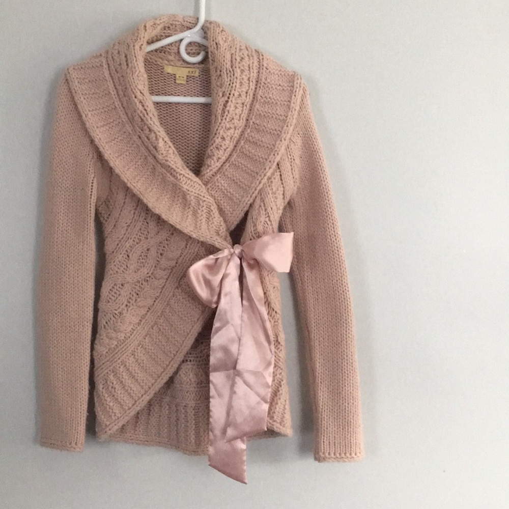 Tie front sweater